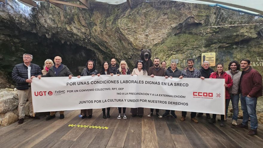 Los sindicatos de la SRECD vuelven a reclamar en Puente Viesgo la negociación de un convenio colectivo propio