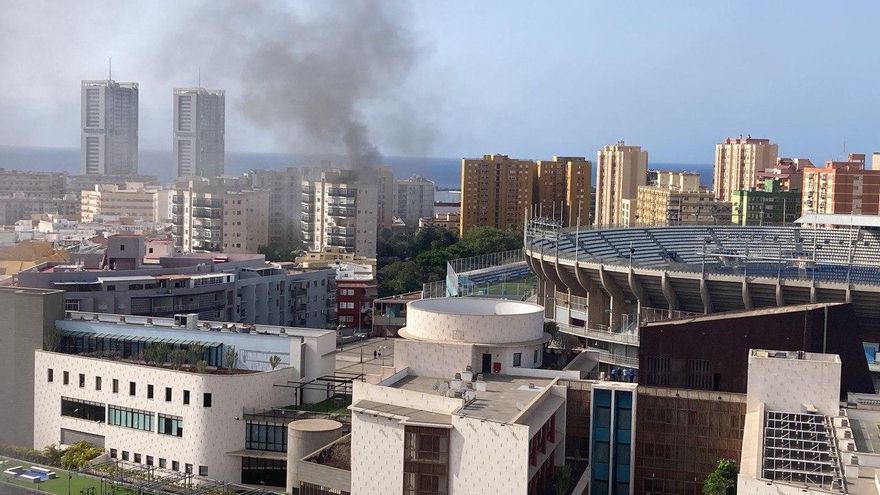 Incendio en Santa Cruz de Tenerife
