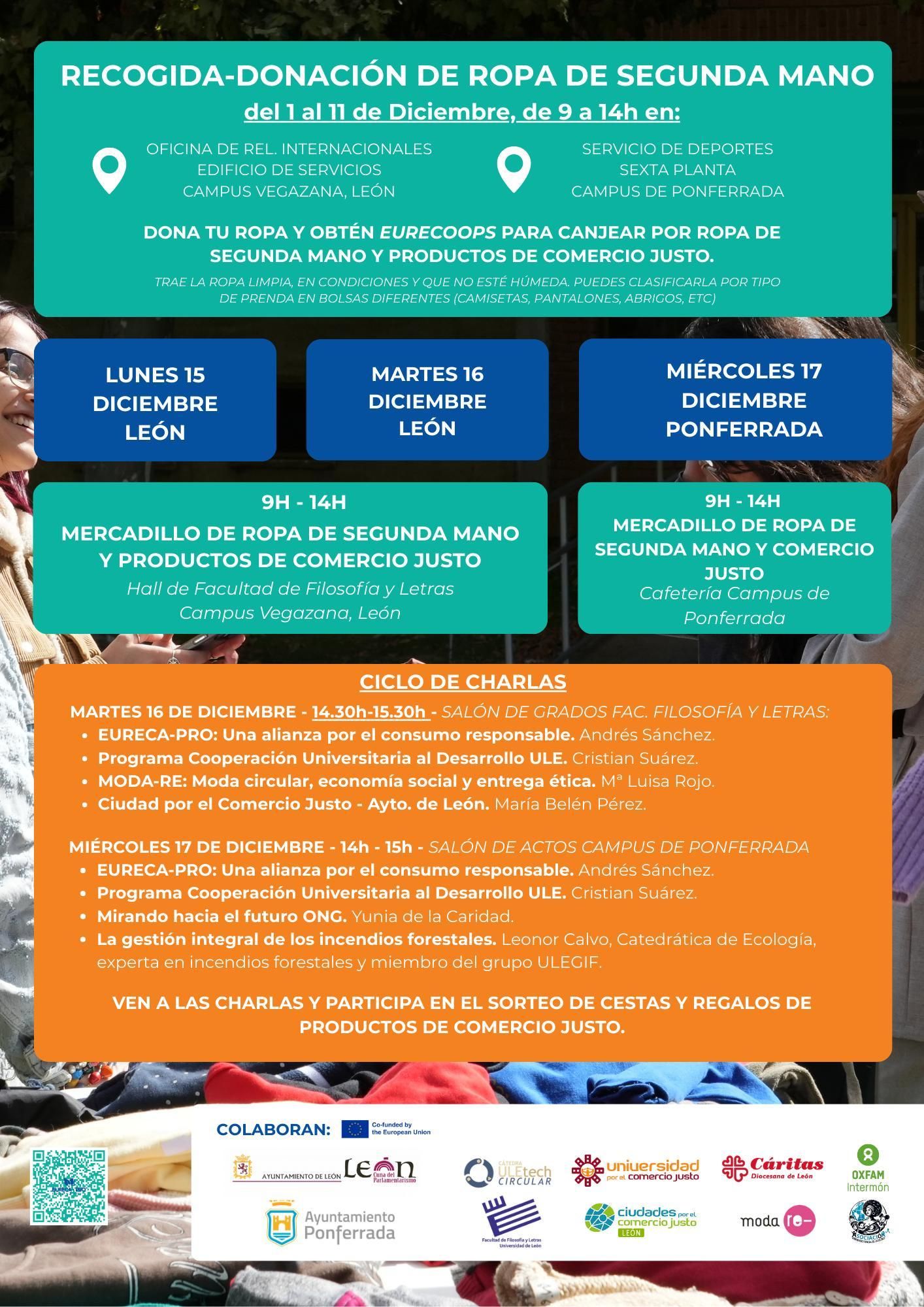 Cartel de las actividades del Encuentro Navidad Responsable 2025 en la Universidad de León.