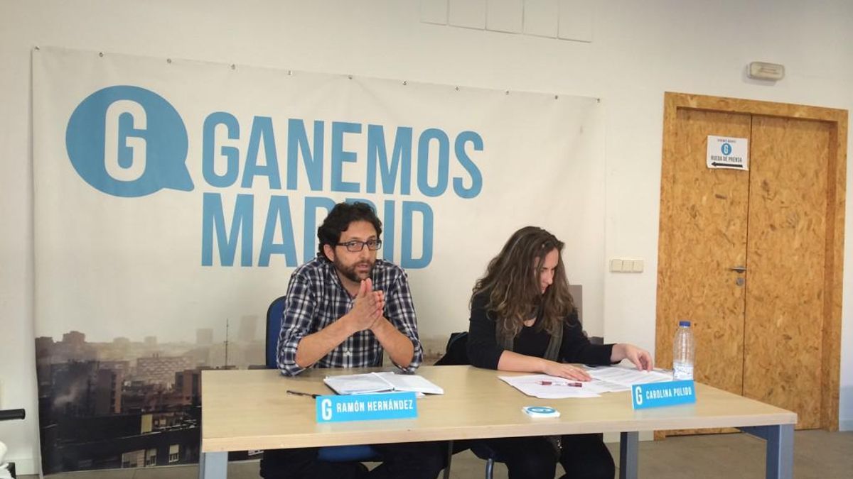 Rueda de prensa tras la aprobación del reglamento de primarias de Ganemos Madrid. \ @plopez1
