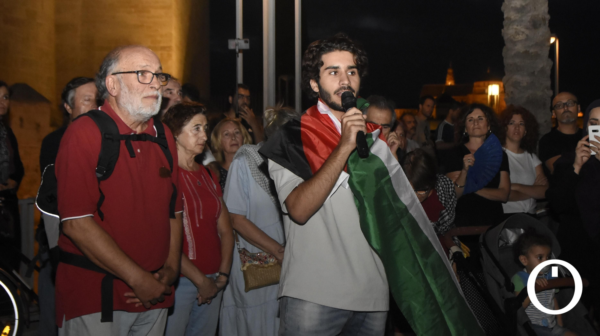 Concentración en solidaridad con el pueblo palestino.