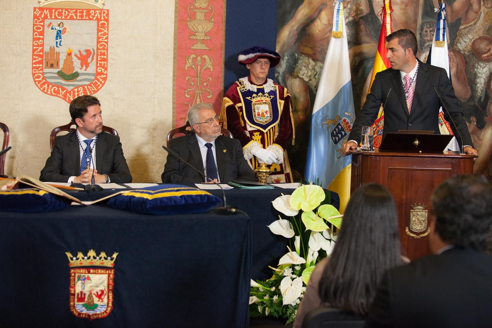 Manuel Domínguez, consejero del PP del Cabildo de Tenerife, en el acto de constitución (CEDIDA)