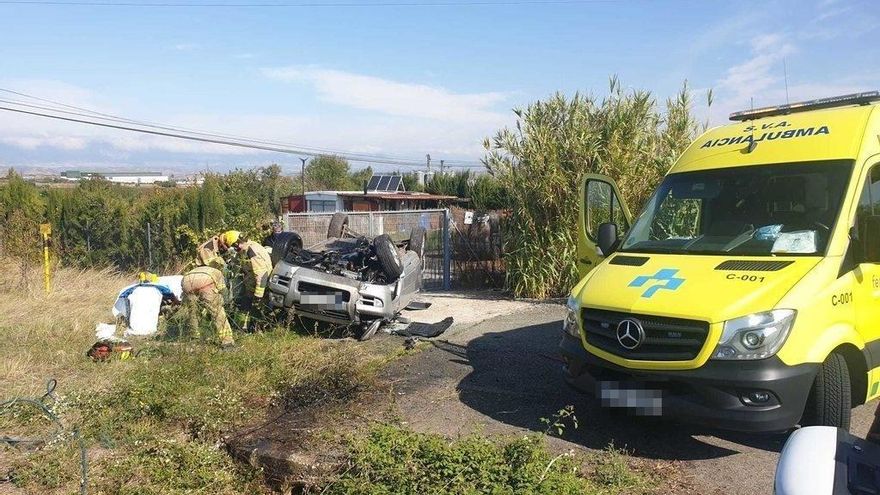 Herida una mujer de 54 años en un accidente en la N-120 en Navarrete
