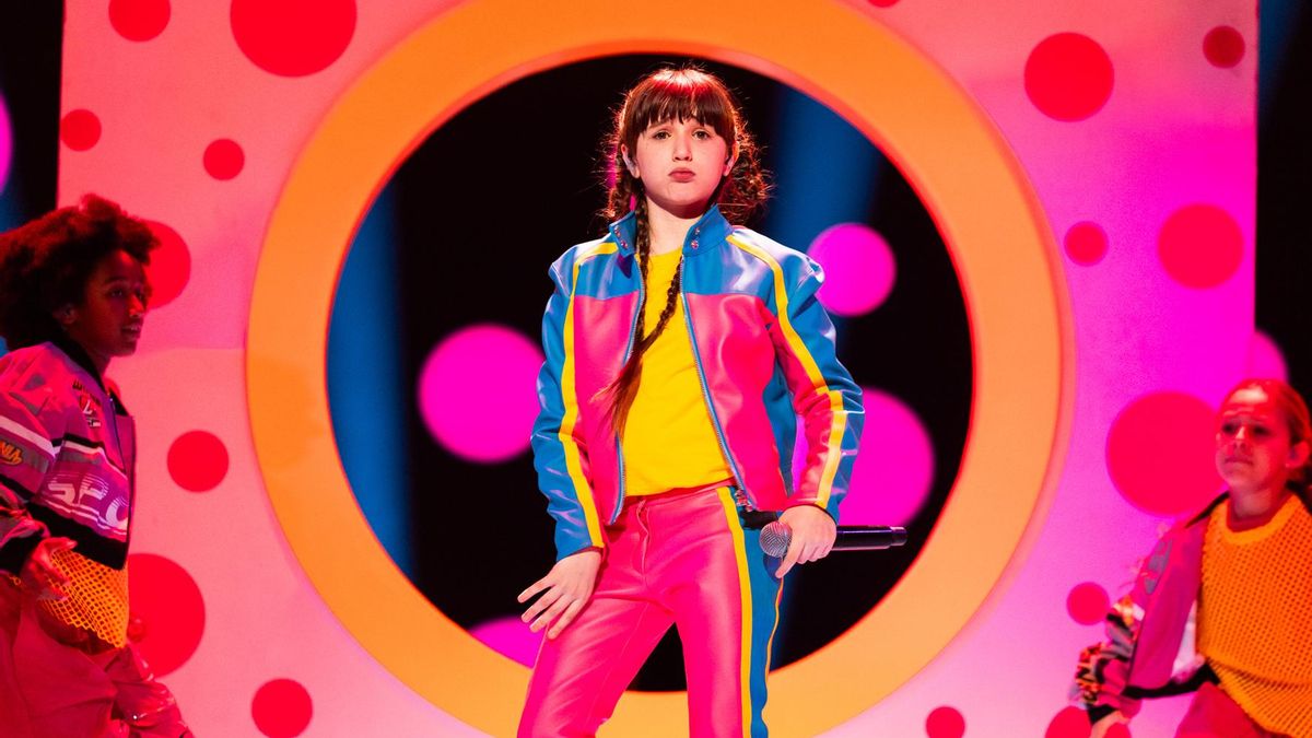 Chloe DelaRosa, en el primer ensayo de Eurovisión Junior