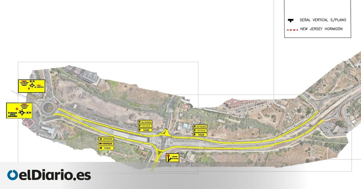 Los trabajos en la GC-20, en Arucas, obligan a desvíos del tráfico a partir del 9 de julio