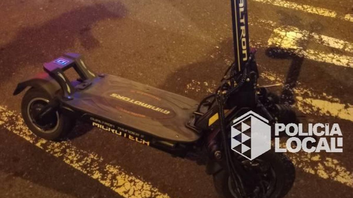La Policía intercepta al conductor de un patinete que circulaba a casi 100 kilómetros por hora en Santa Cruz de Tenerife