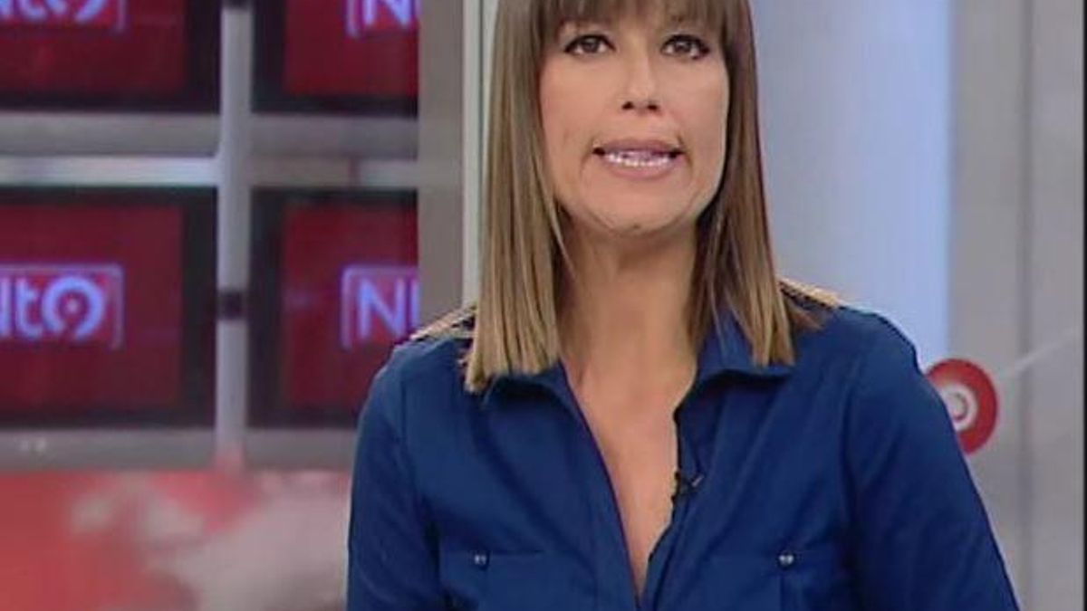 La periodista, Maribel Vilaplana cuando trabajaba en la antigua Canal 9 que cerró el PP.