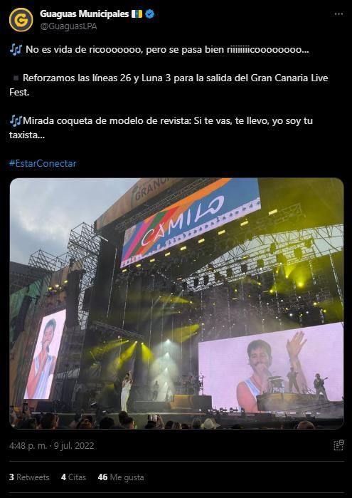Contenido con más retweets sobre el Gran Canaria Live Fest