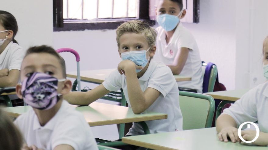 Alumnos del Colegio La Inmaculada en su vuelta al cole
