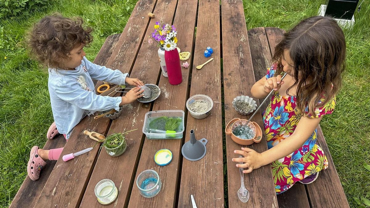 "Haciendo cole" en un camping de Noruega.