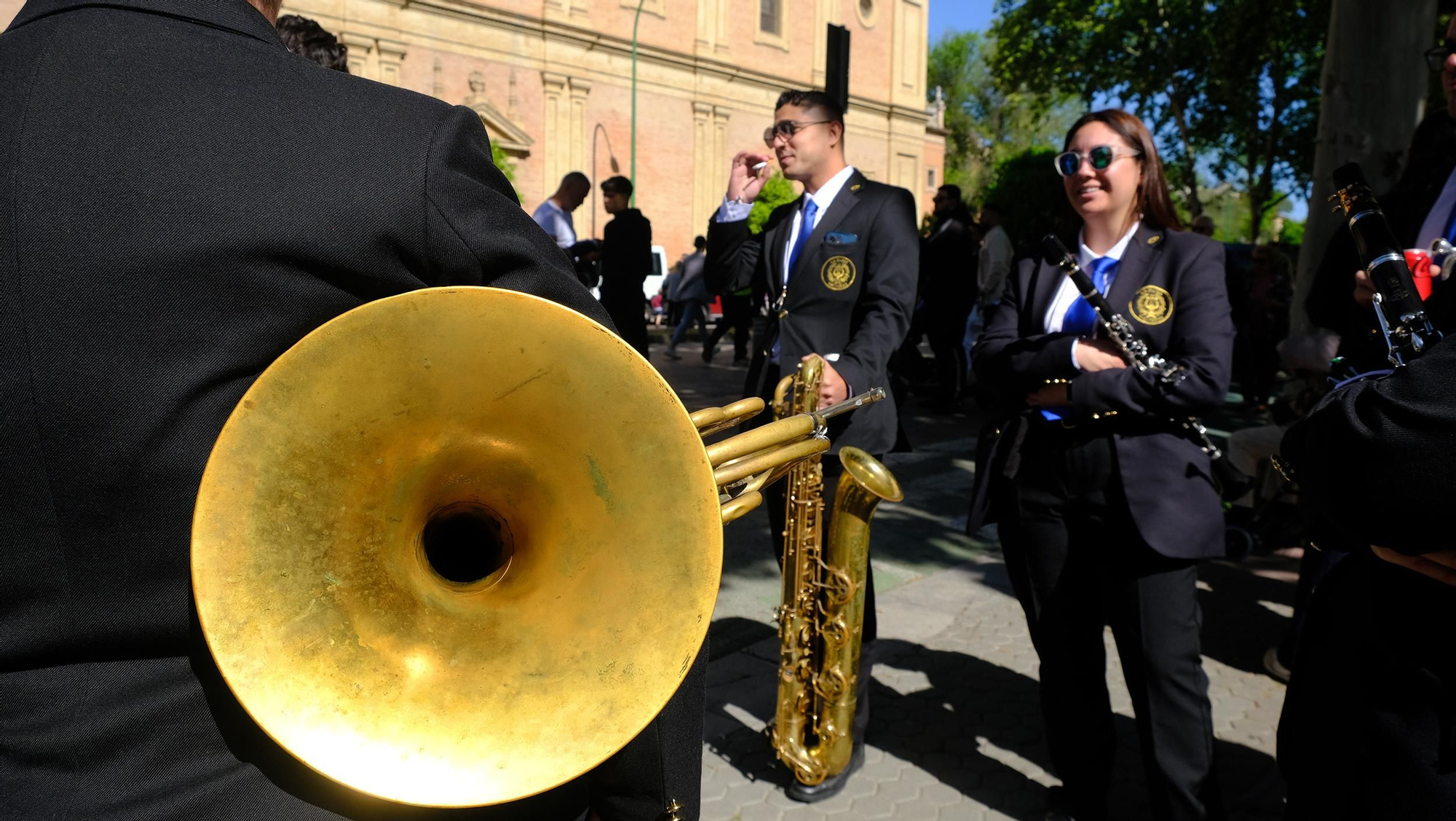 Músicos esperando su momento.