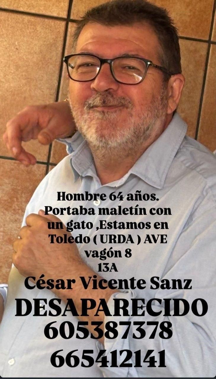 César Vicente Sanz, desparecido en el accidente de Urda.