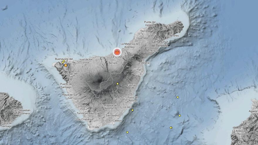 Terremoto de magnitud 3,3 sentido en nueve municipios de Tenerife