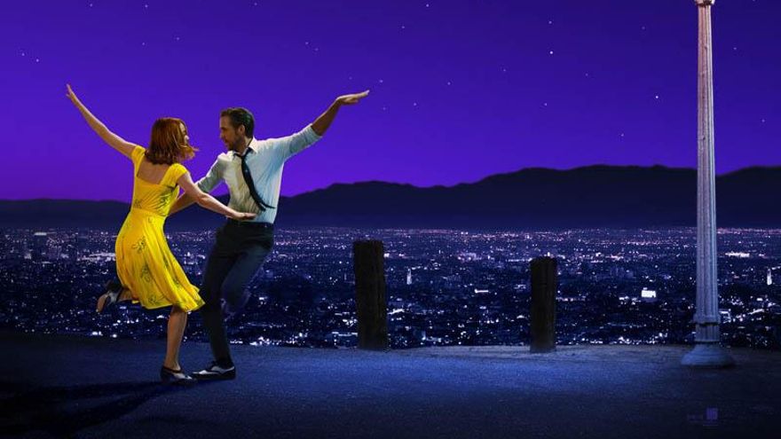 Póster original de 'La La Land', con la mano que atormentaba a Ryan Gosling