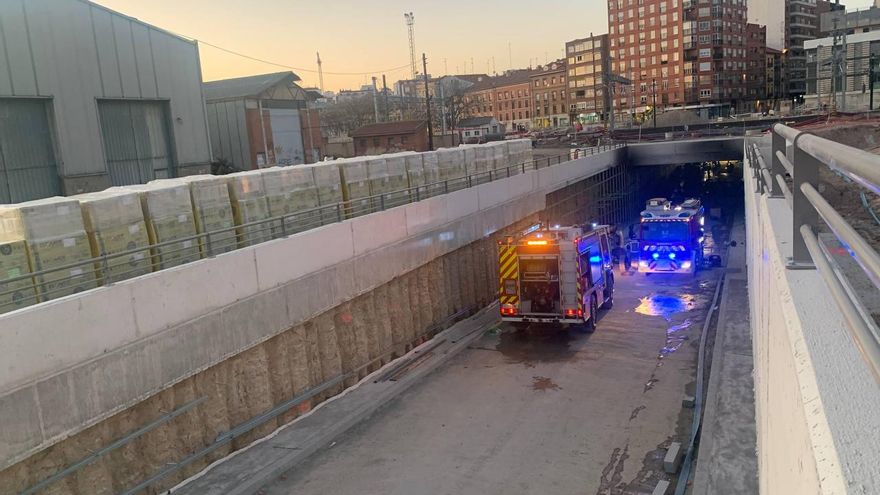 El túnel de Panaderos de Valladolid,  tras el incendio.