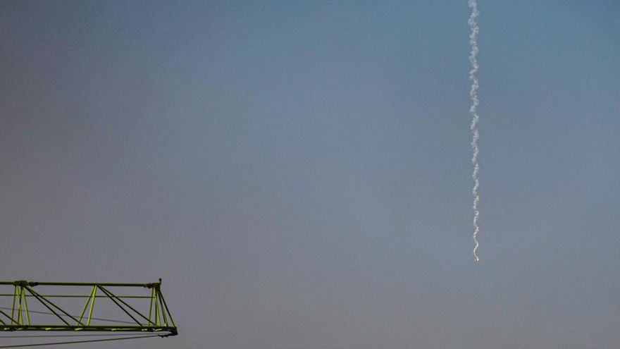Misil interceptado sobre el cielo de Dubai