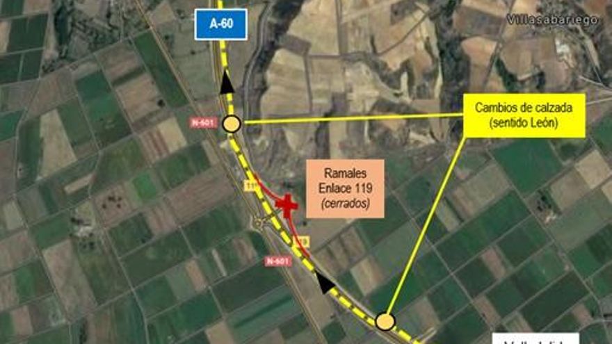 Obras en la A-60 León-Valladolid