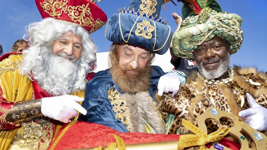 Los Reyes, a su llegada a Las Palmas de Gran Canaria