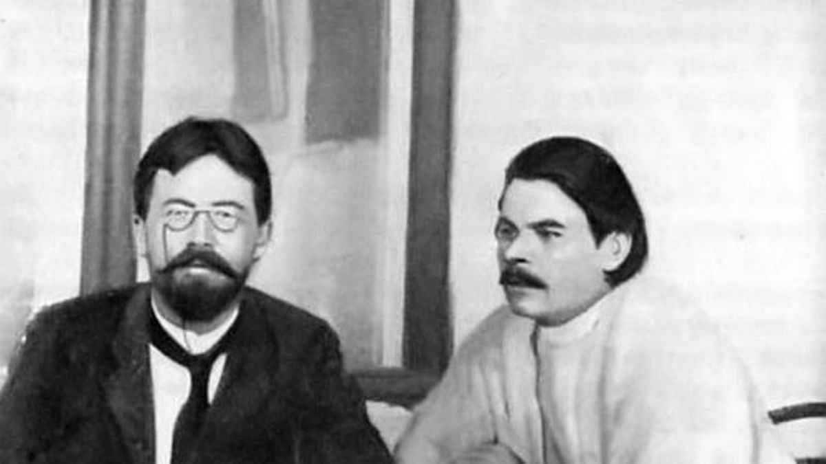 Antón Chéjov y Máximo Gorki