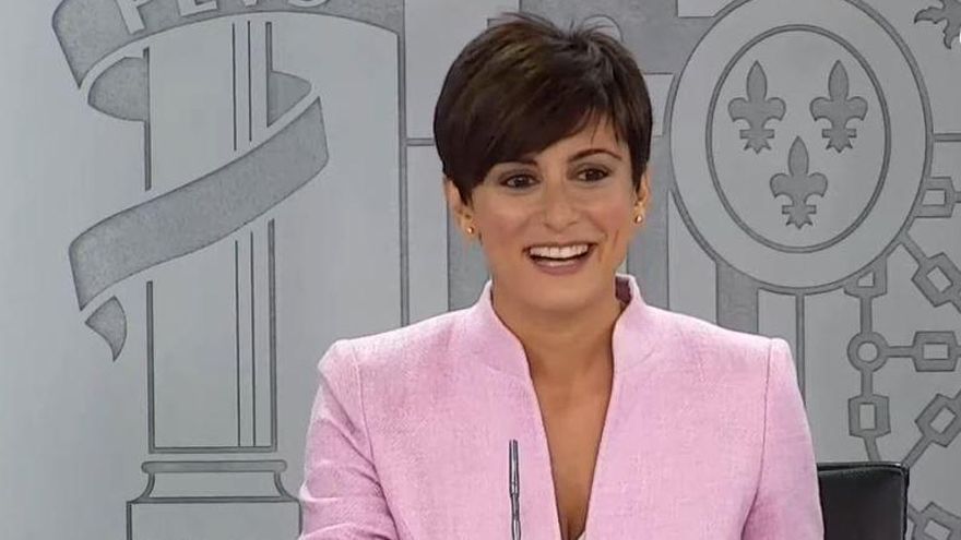 Isabel Rodríguez en su rueda de prensa tras el Consejo de Ministros