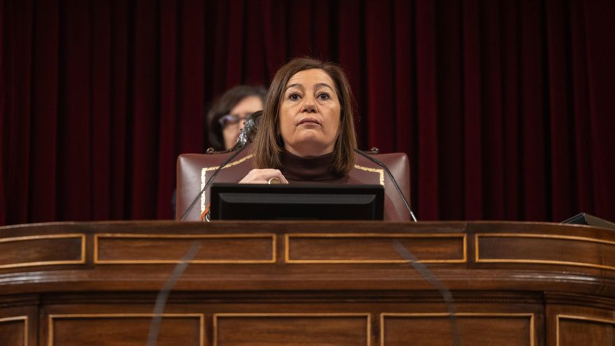 La presidenta del Congreso, Francina Armengol, durante una sesión plenaria, en el Congreso de los Diputados, a 14 de marzo de 2024, en Madrid (España).