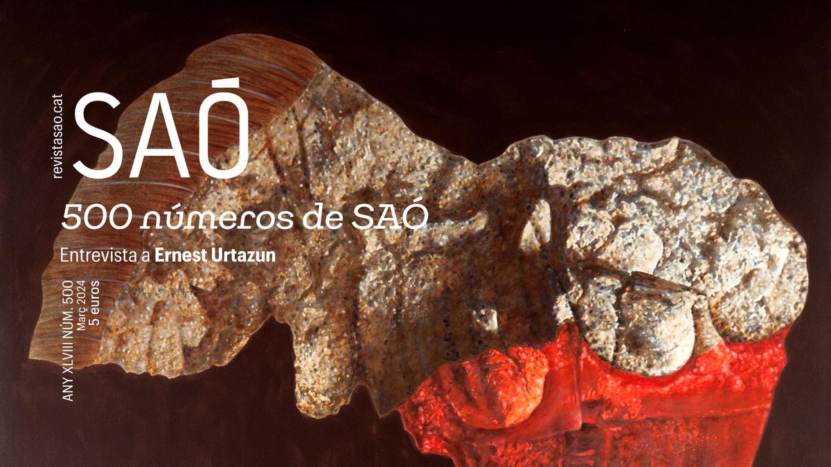 La portada del número 500 de 'Saó', és l’obra ‘Victòria i Foc’ del pintor Antoni Miró.