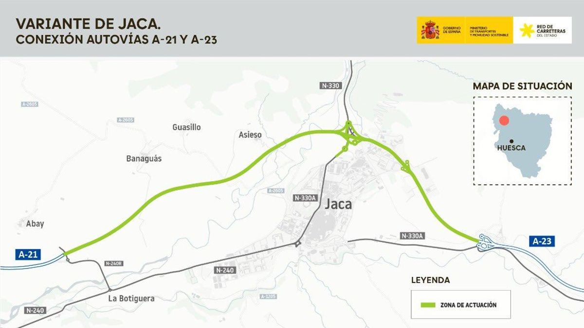 El ministro Puente anuncia la licitación de la variante de Jaca, que costará 139 millones de euros