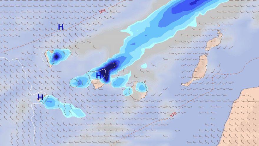 Lluvias previstas para este 30 de mayo, Día de Canarias.