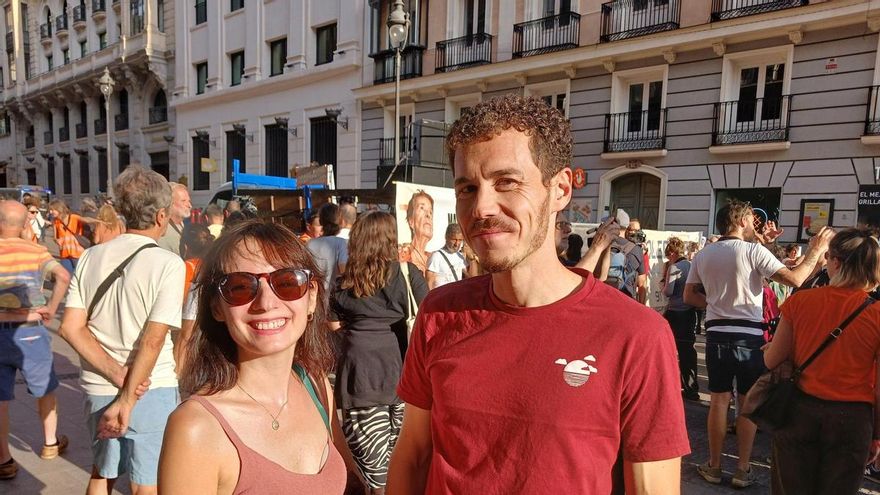 Isabel Alonso y Alejandro Silva, en la manifestación por la vivienda del 26 de septiembre de 2026