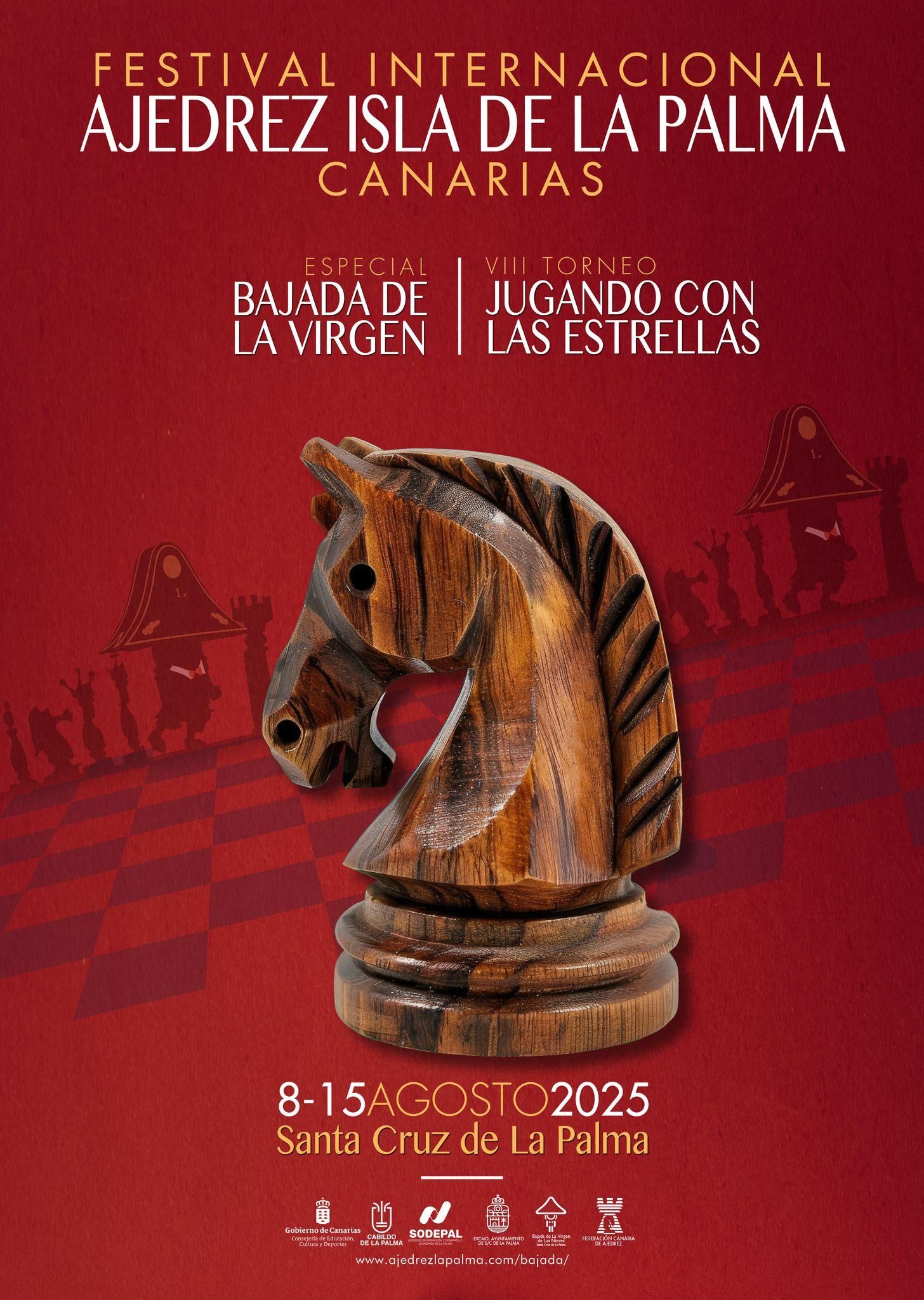 Cartel del Torneo Internacional de Ajedrez ‘Jugando con las Estrellas’.