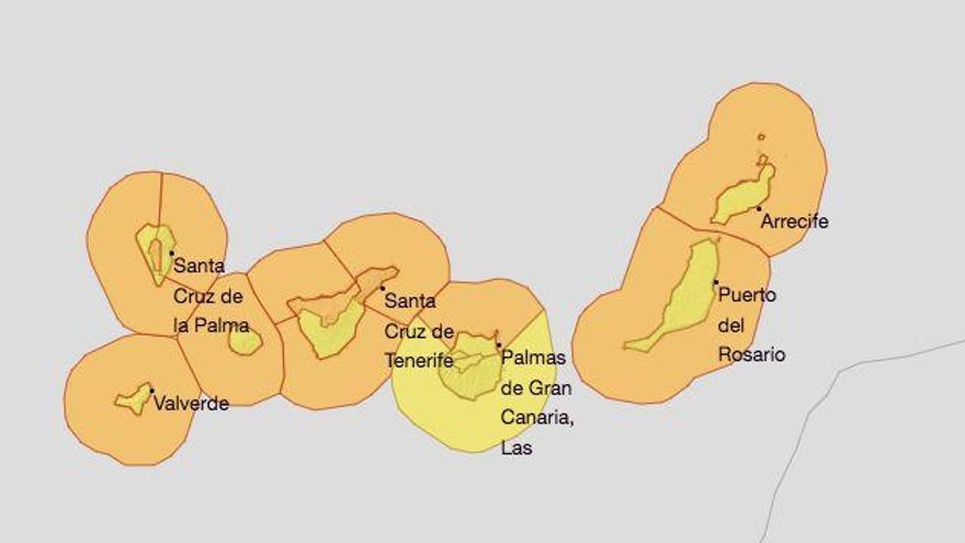 Ampliados los avisos por nieve, oleaje y fuertes rachas de viento en Canarias