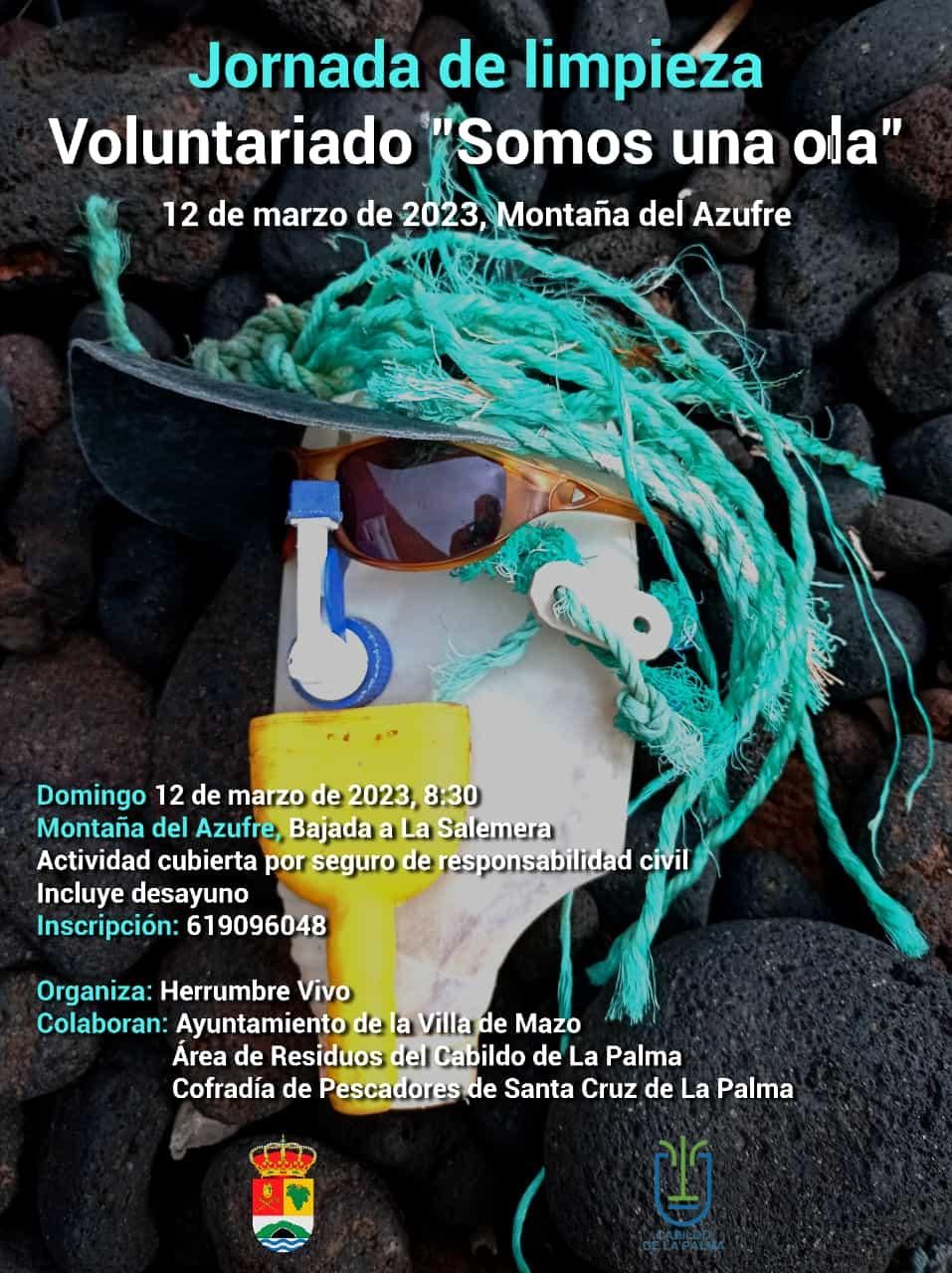 Cartel de la limpieza en Montaña de Azufre.