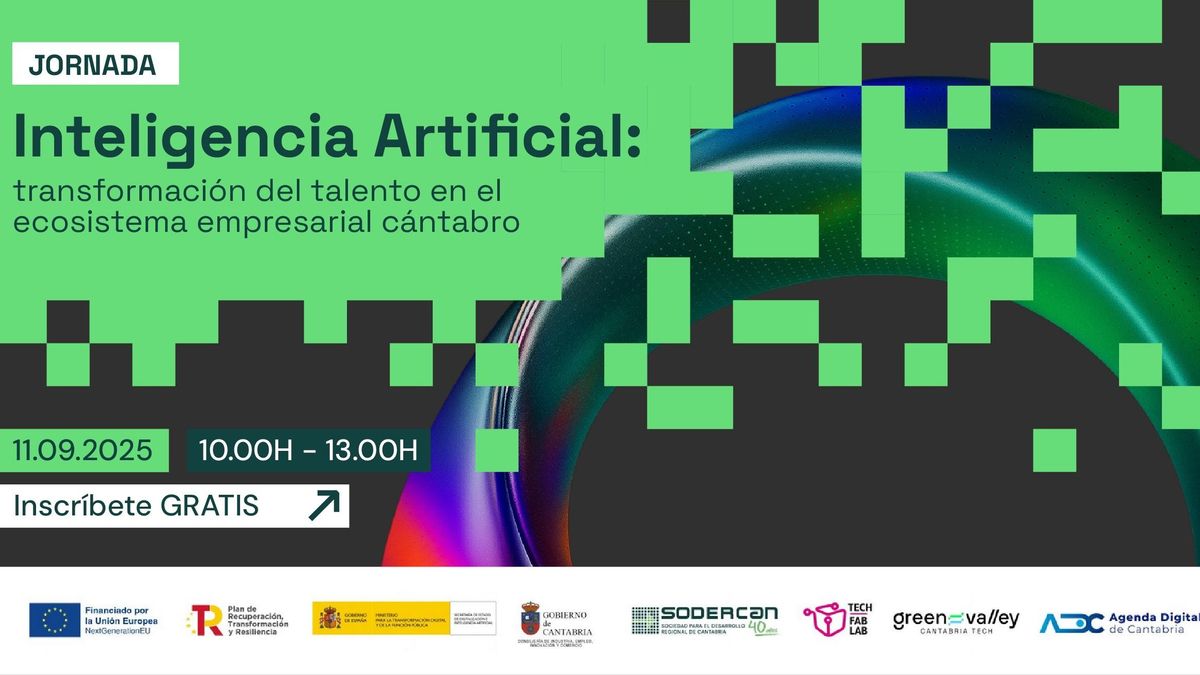 Sodercan organiza una jornada gratuita sobre Inteligencia Artificial para empresas y emprendedores