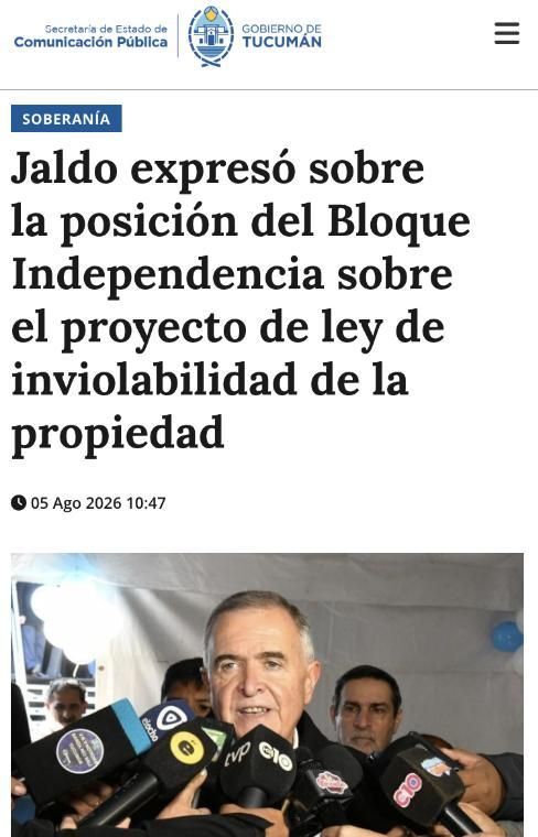 El comunicado oficial de Tucumán.