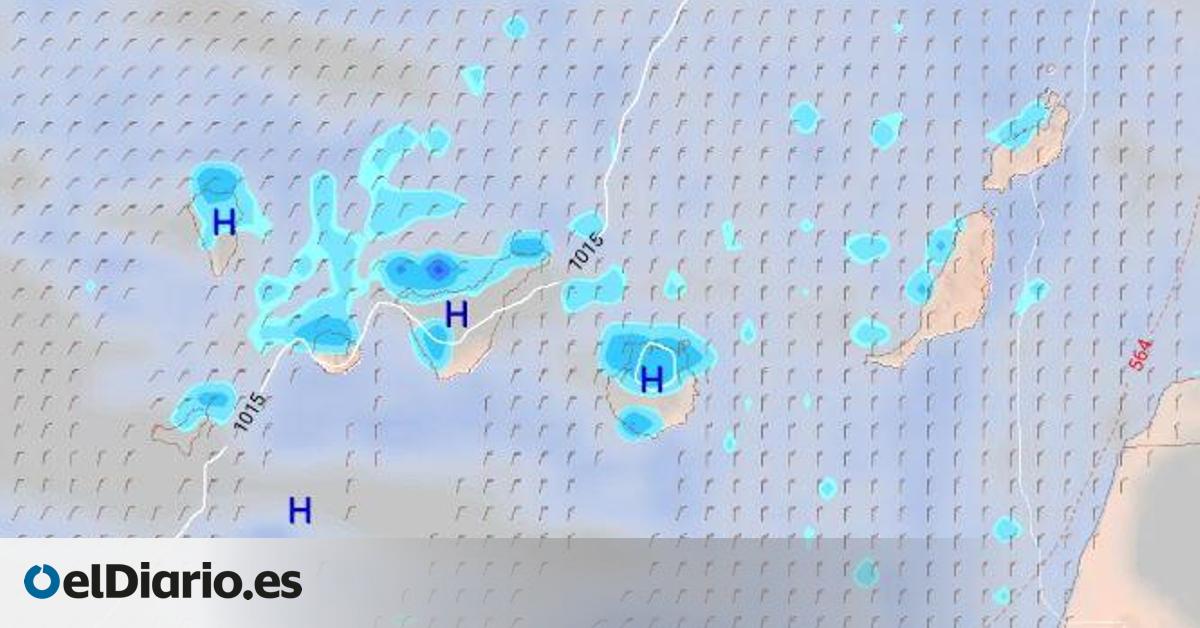 La Aemet prevé que persistan las lluvias en algunos puntos de Canarias de cara al fin de semana