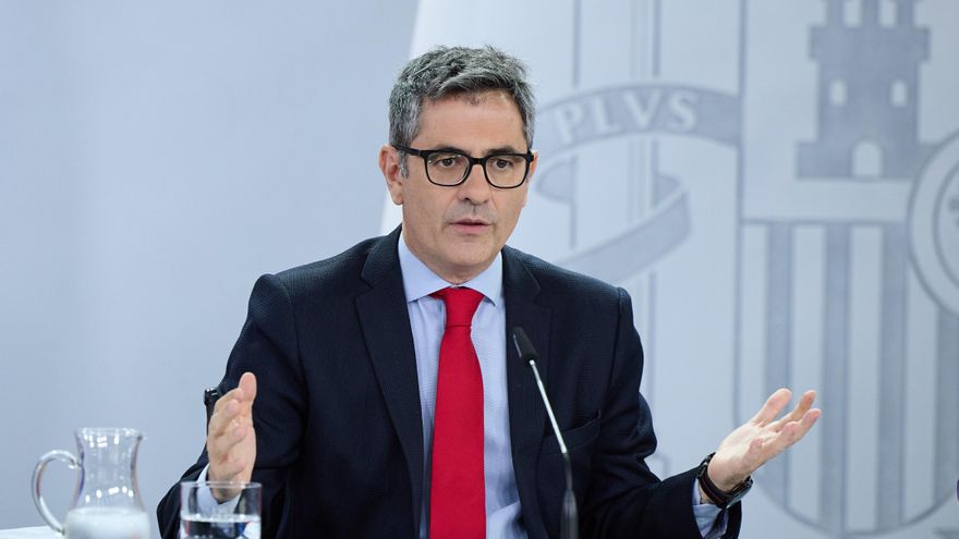 El ministro de la Presidencia, Félix Bolaños, en el Palacio de la Moncloa, a 22 de julio de 2025