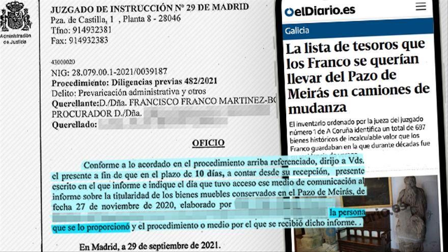 Las asociaciones de prensa respaldan el derecho de elDiario.es a no revelar las fuentes a la juez del caso de los Franco