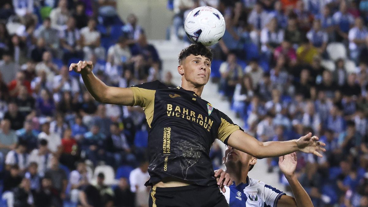 Budesca, durante el partido en Leganés