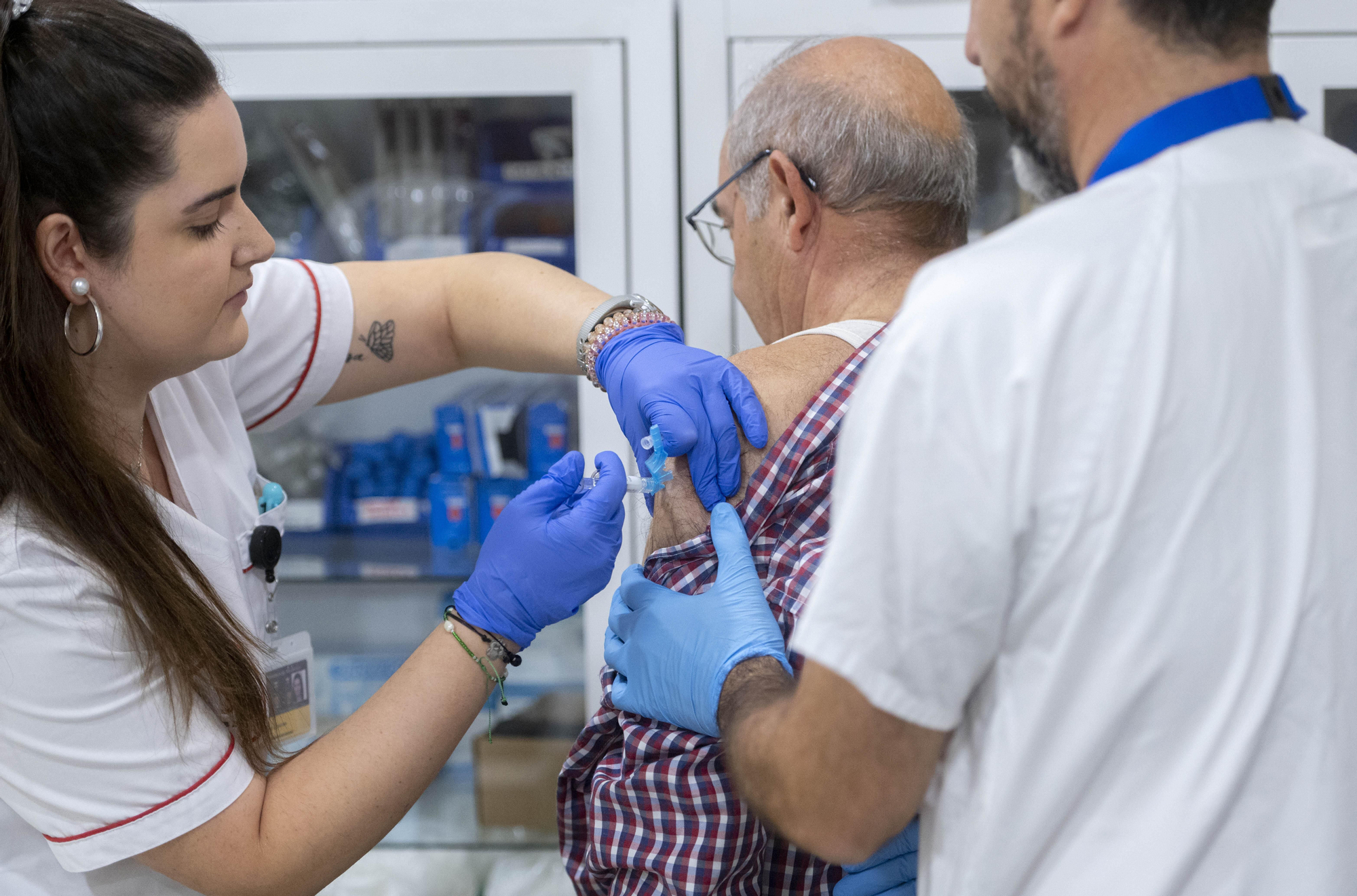 Vacunación contra la gripe en Madrid.