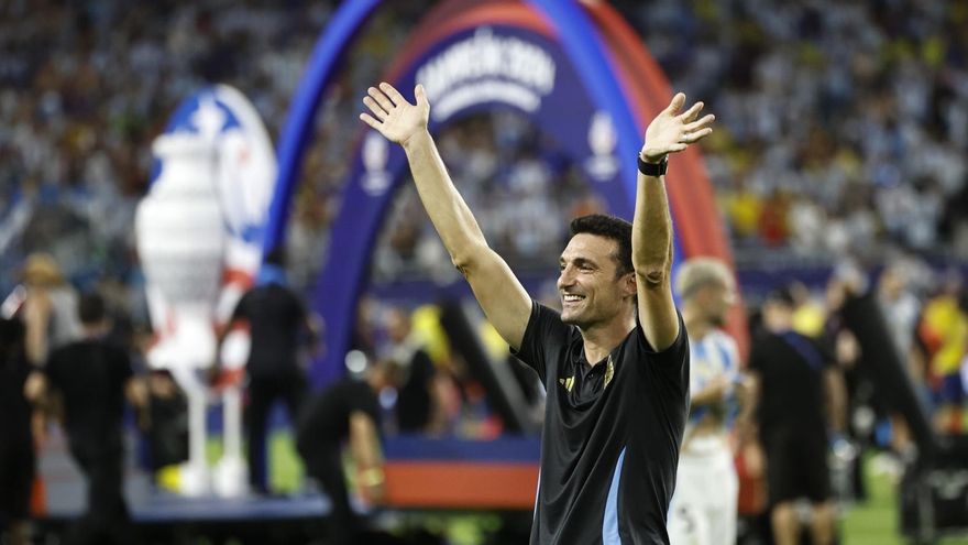 Scaloni: "Di María tuvo una final de película, se va como una leyenda"
