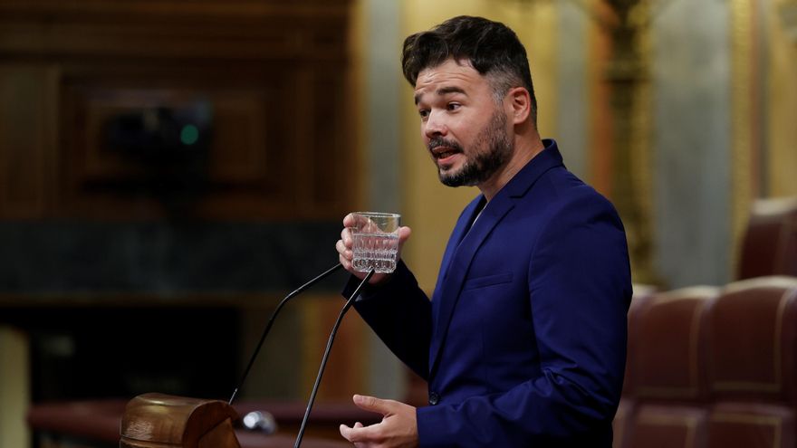 El portavoz de ERC, Gabriel Rufián, en una imagen de archivo. EFE/Chema Moya