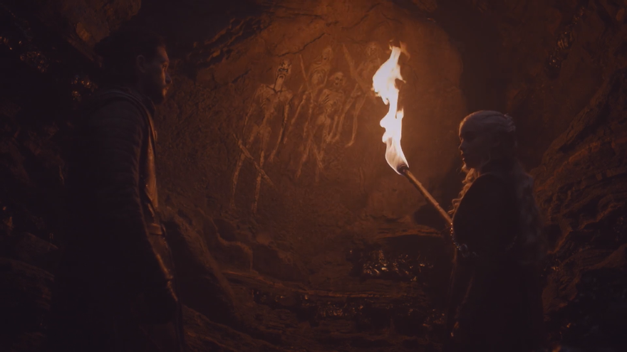 Jon muestra a Daenerys la pintura del Rey de la noche