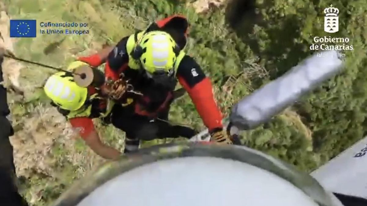 Evacuada en helicóptero en estado grave una senderista accidentada en un barranco de Gran Canaria