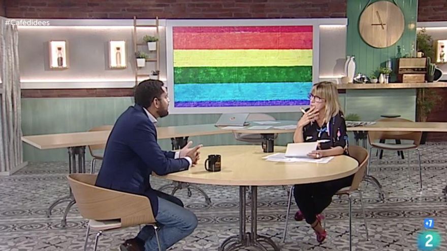 Garriga, durante la entrevista con Nierga