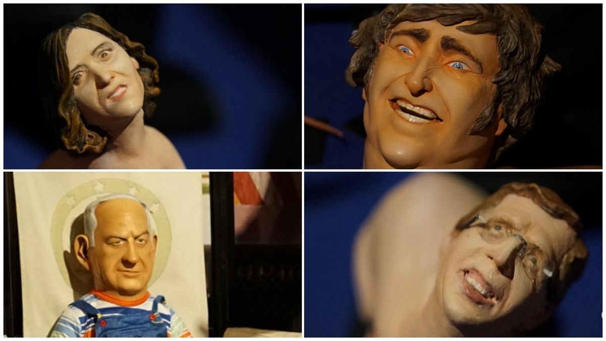 Las esculturas grotescas de Ayuso, Milei, Netanyahu y Almeida que fueron colocadas en el Museo de Cera