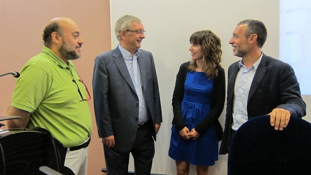 Un momento previo a la conferencia de prensa.