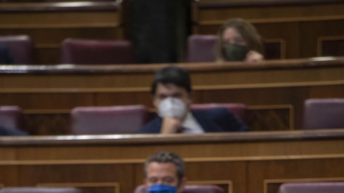El secretario de Organización del PP, Teodoro García Egea, interviene en una sesión de control al Gobierno, a 19 de mayo de 2021, en el Congreso de los Diputados, Madrid, (España).