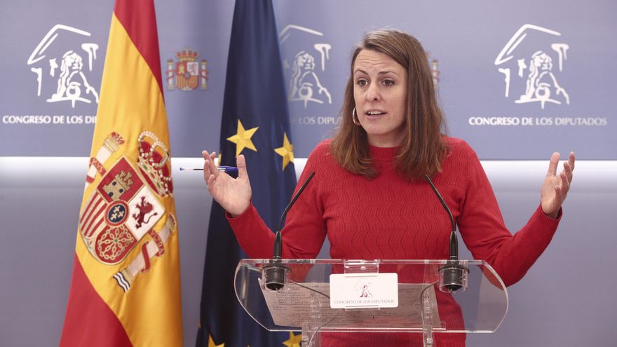Archivo - La diputada de la CUP en el Congreso, Mireia Vehí, interviene en una rueda de prensa anterior a una Junta de Portavoces convocada en el Congreso de los Diputados, en Madrid, (España), a 23 de marzo de 2021.