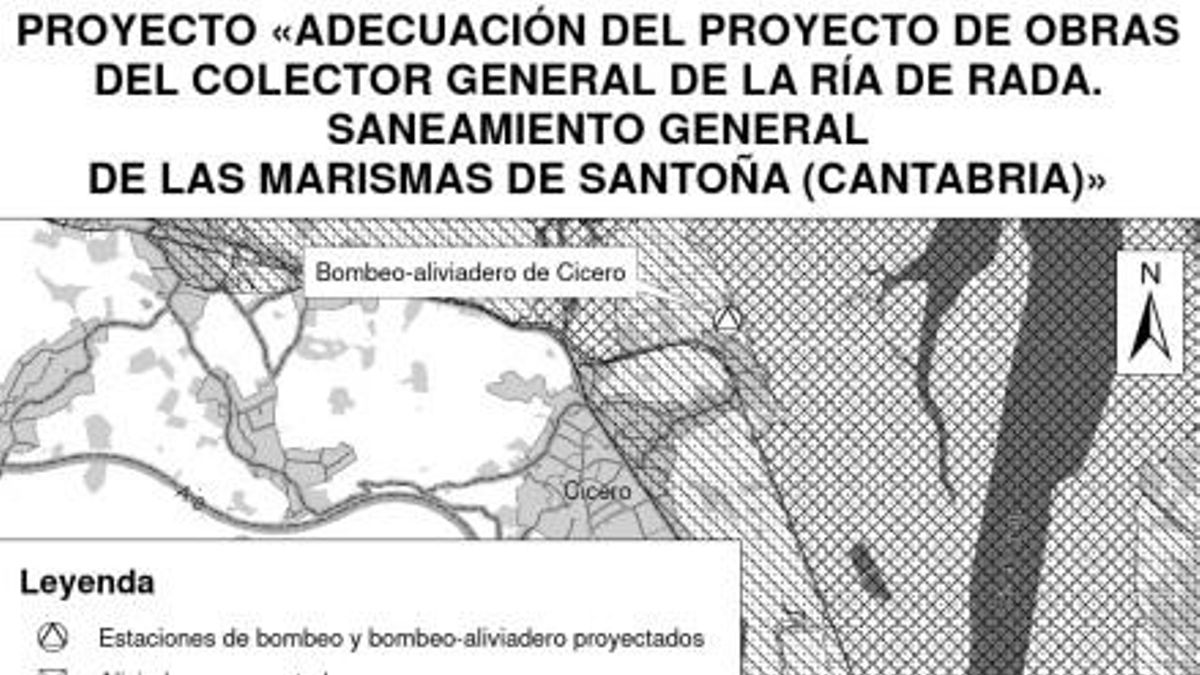 El Ministerio formula informe de impacto ambiental a la adecuación del proyecto del colector general de la ría de Rada