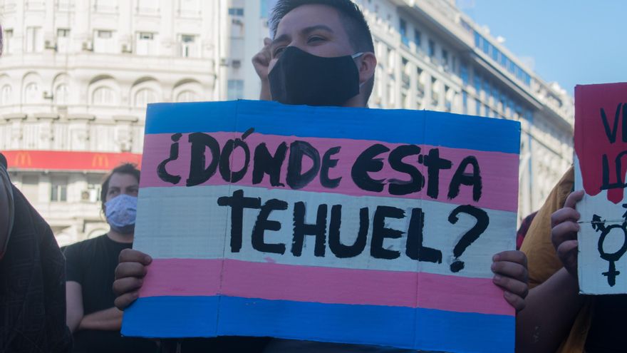 Los varones trans marcharon por Tehuel